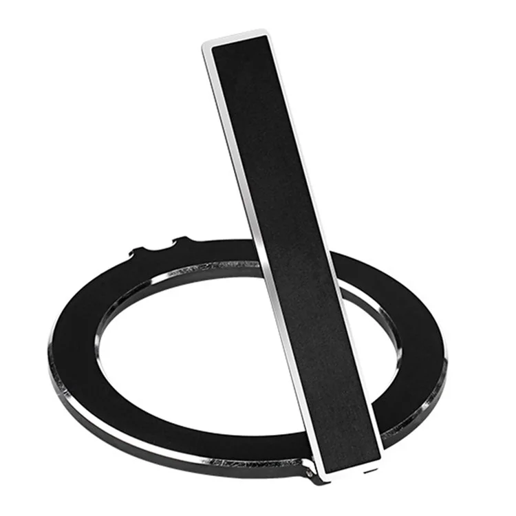 Magnetic Phone Holder 360 Degree Rotating Ring Phone Kickstand Foldable Stand for iPhone 16 / 16 Plus / 16 Pro / 16 Pro Max - Black