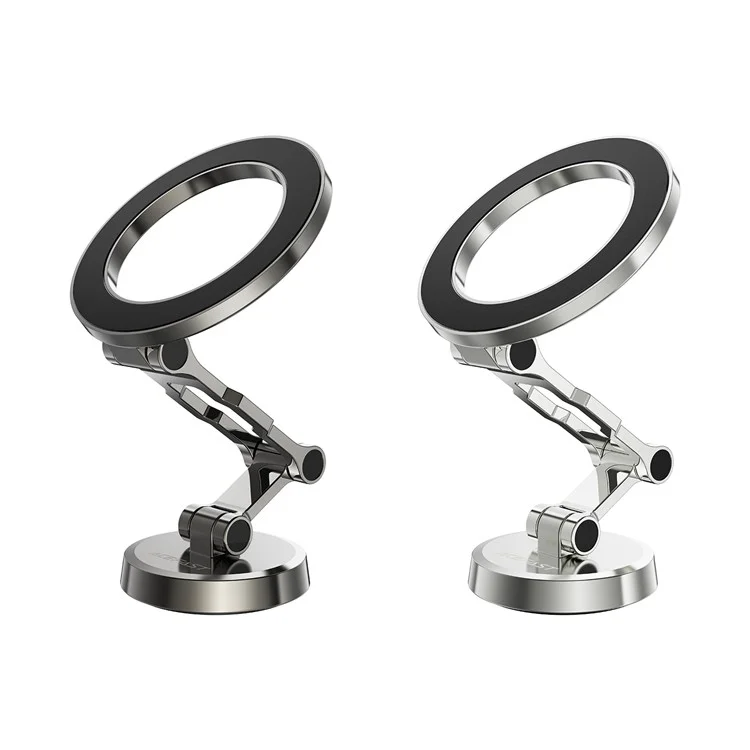 ACEFAST D20 Soporte de Montaje de Coche Magnético para Salpicadero, Soporte de Teléfono de Aleación de Zinc para iPhone 16 / 16 Plus / 16 Pro / 16 Pro Max - Plata