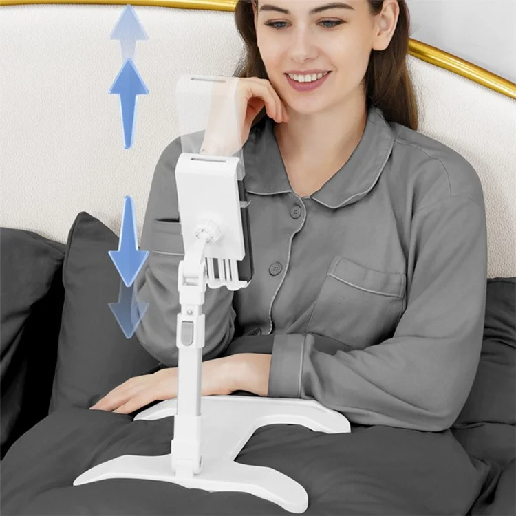 YL-901 Desktop Tablet Holder Mount Foldable Phone Stand Phone Clamp Tablet Holder for iPhone 16 / 16 Plus / 16 Pro / 16 Pro Max - Black