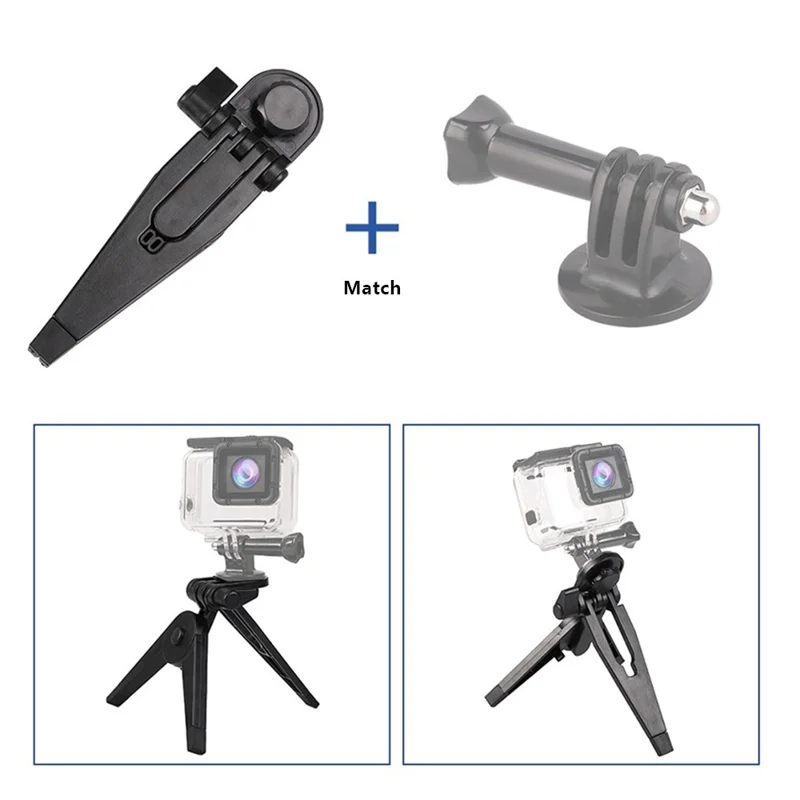 A251 For Gopro Camera Cell Phone Mount Tripod Stand Desktop Holder with 1 / 4 Inch Screw Adapter - Silver