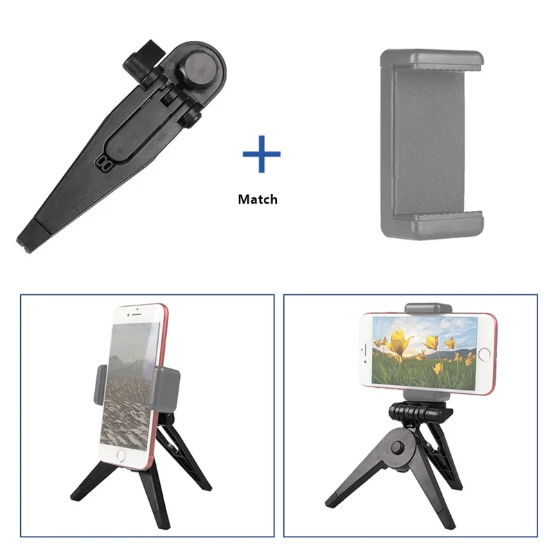 A251 For Gopro Camera Cell Phone Mount Tripod Stand Desktop Holder with 1 / 4 Inch Screw Adapter - Silver