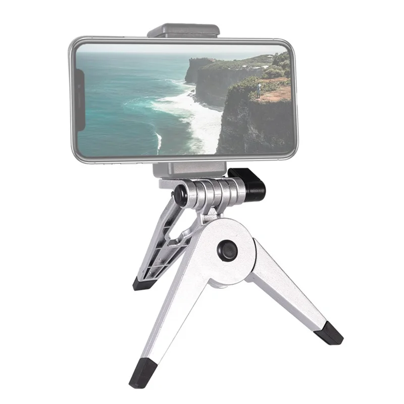 A251 For Gopro Camera Cell Phone Mount Tripod Stand Desktop Holder with 1 / 4 Inch Screw Adapter - Silver
