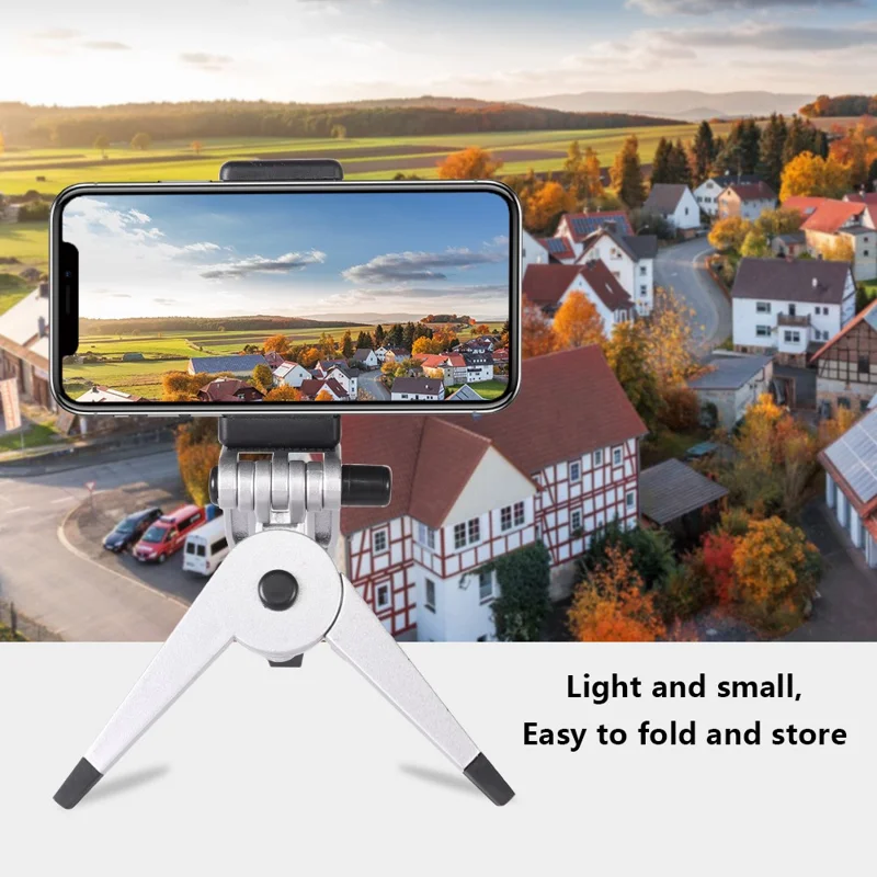 A251 For Gopro Camera Cell Phone Mount Tripod Stand Desktop Holder with 1 / 4 Inch Screw Adapter - Silver