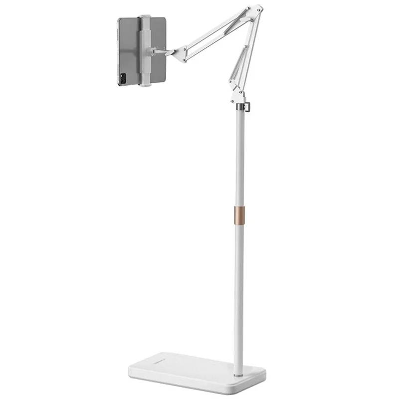 JOPREE L10PRO 1.6m Tablet Floor Stand with Desktop Clip Telescopic for iPhone 16 / 16 Plus / 16 Pro / 16 Pro Max 4 - 13inch Devices - White
