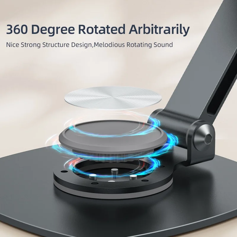 H23S Carbon Steel Cell Phone Bracket Stand Rotation Foldable Desktop Holder Tablet Stand