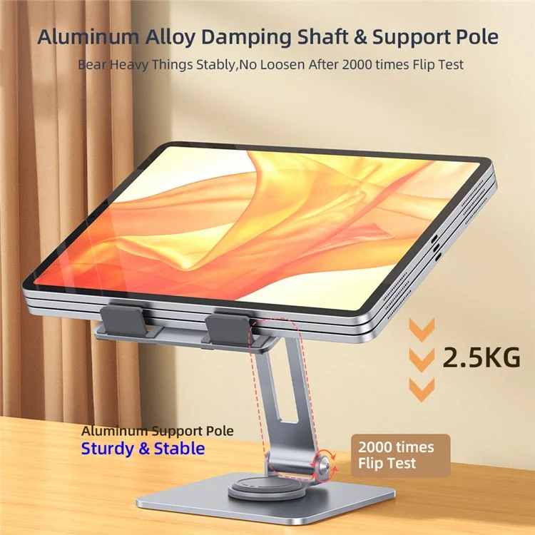 H21S For iPad Планшетный дисплей Подставка из углеродистой стали Кронштейн Вращение Складной Держатель для телефона