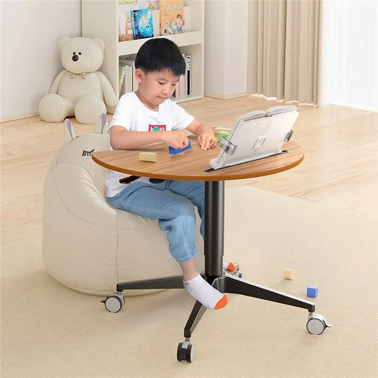UPERGO ID-69 Children Writing Study Desk Height Adjustable Kids Building Blocks Toy Game Table - Round