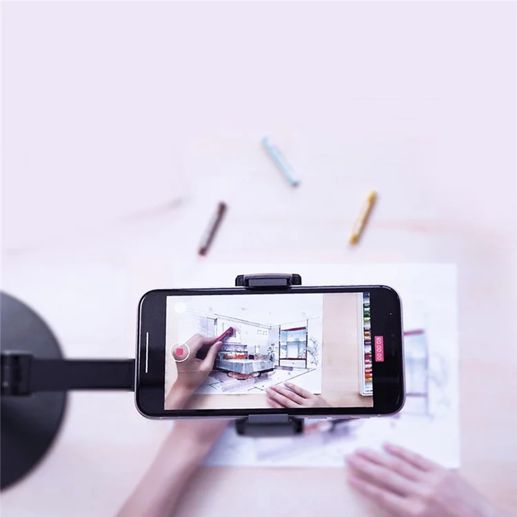 Support pour téléphone cellulaire UPERGO AP-4P Live Streaming Bracket Adjustable Phone Holer pour appareils de 4,5 à 6,5 pouces