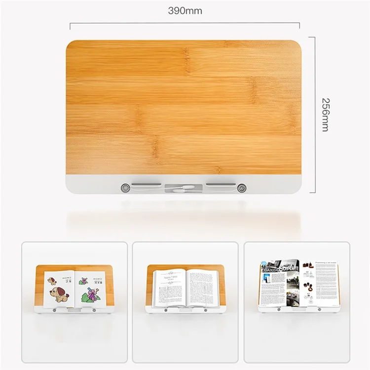 UPERGO BG-2S 360° Rotating Book Stand ABS+Aluminum Alloy Adjustable Book Holder for Reading