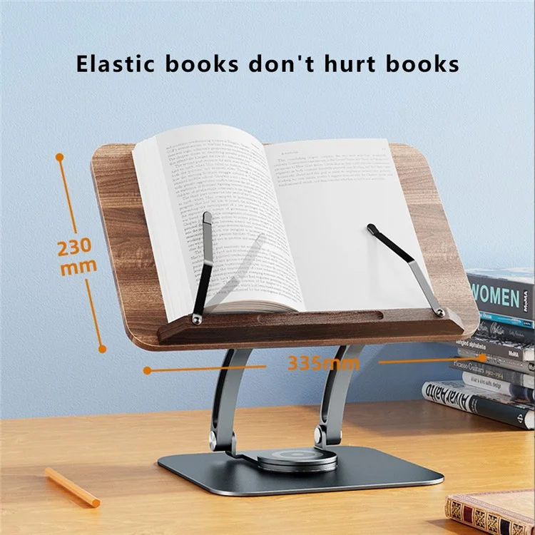 RS03 360 Degree Book Stand for Reading Adjustable Desktop Book Notebook Holder Stand for 10-17 inch Device