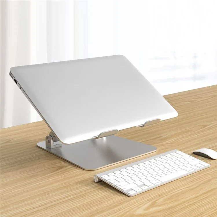 AS010 Adjustable Aluminum Alloy Laptop Riser Desktop Stand Holder for Notebook Computer - Grey