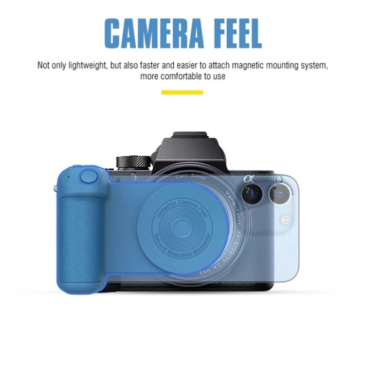 Camera-Shaped Bluetooth-compatible Phone Holder Handle Desktop Magnetic Rotating Phone Stand - Green