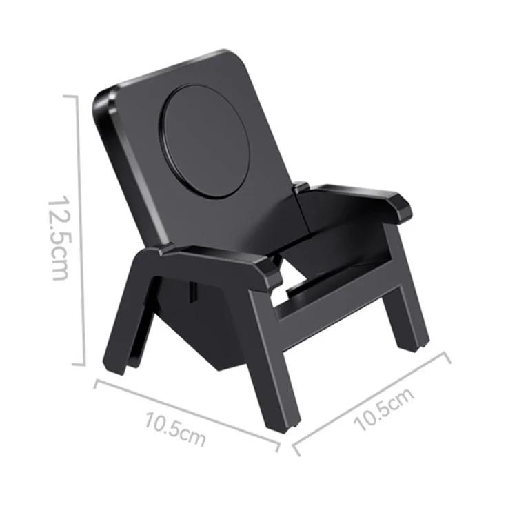 Chargeur sans fil détachable 15W Amplificateur de son Pied pour chaise (Certifié CE) - Noir