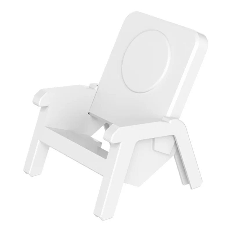 CF66 Detachable 15W Wireless Charger Stand Sound Amplifier Chair (CE Certified) - White