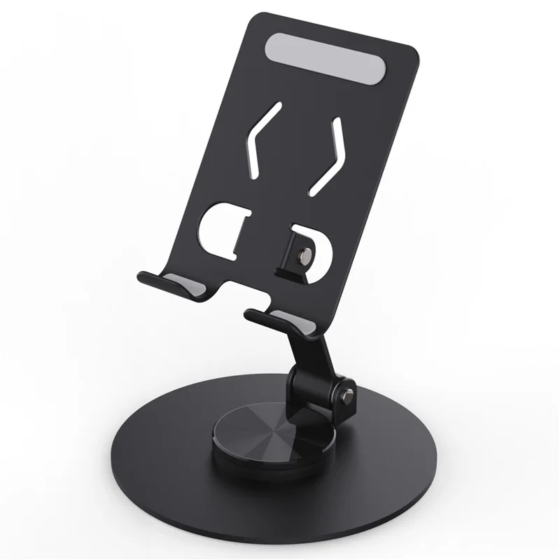 YY-027 Desktop Phone Bracket Stand 360° Rotation Foldable Desktop Holder Tablet Stand - Black