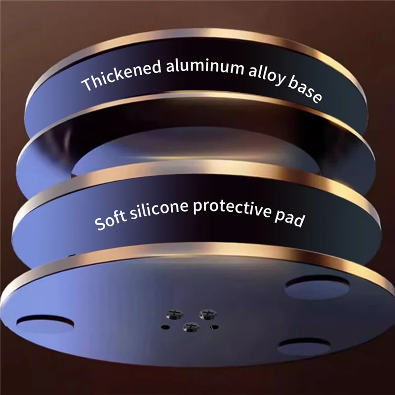 YY-027 Desktop Phone Bracket Stand 360° Rotation Foldable Desktop Holder Tablet Stand - Black