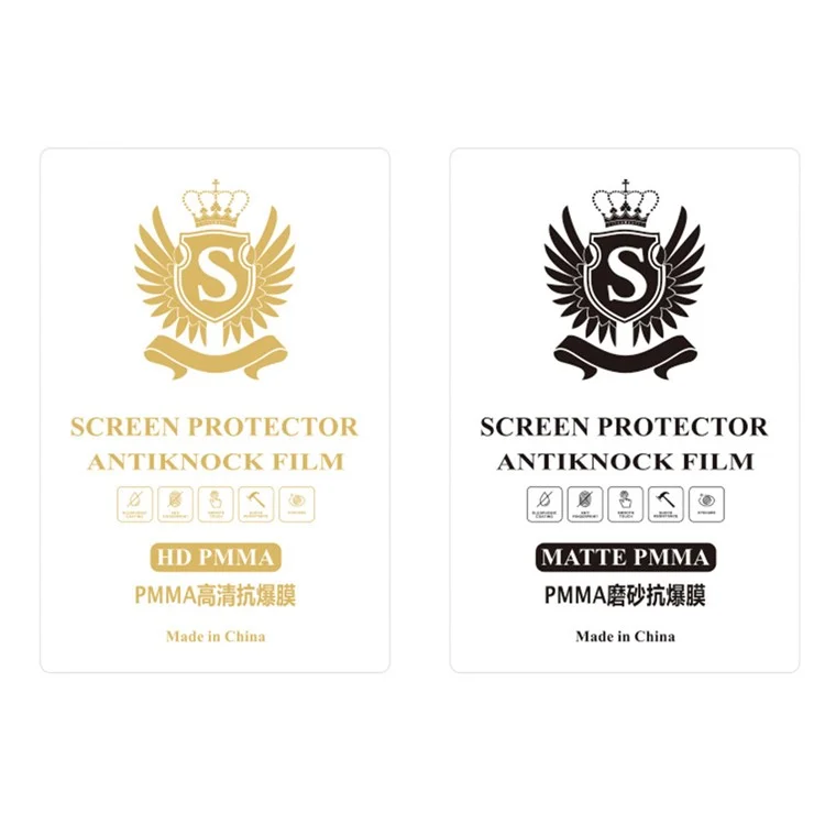 50 Pcs PMMA Anti-Explosion Film 4-Layer Thickened Cuttable Screen Protector For Flat Screens - Matte