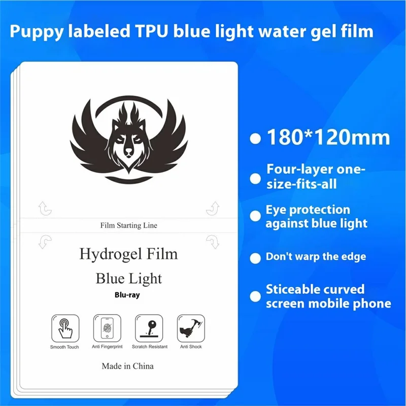 50 Pcs TPU Hydrogel Film 8 Inch 4-Layer Scratch Resistant Screen Protector For Curved  /  Flat Screens - Anti-Blue Light
