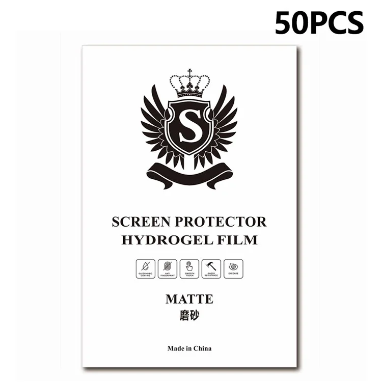 50 Pcs TPU Hydrogel Film S Standard 8 Inch Anti-Scratch Screen Protector For Curved  /  Flat Screens - Matte