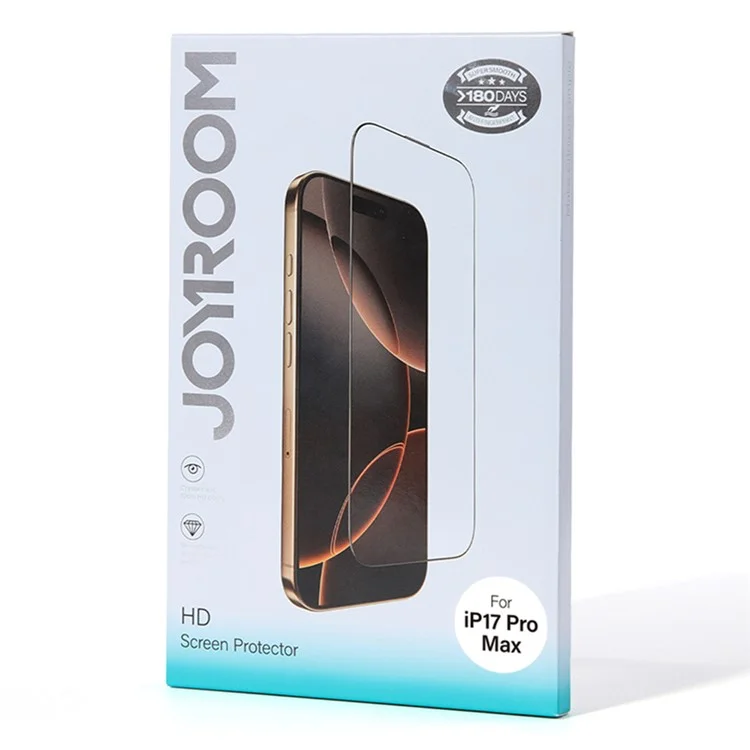 JOYROOM JR-MQS0608 For iPhone 17 Pro Max Silk Printing Screen Protector 2.5D High Aluminium-Silicon Glass Film
