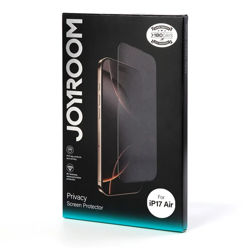 JOYROOM JR-MQS0613 For iPhone 17 Air 2.5D Anti-Spy Full Screen Protector High Aluminium-Silicon Glass Film