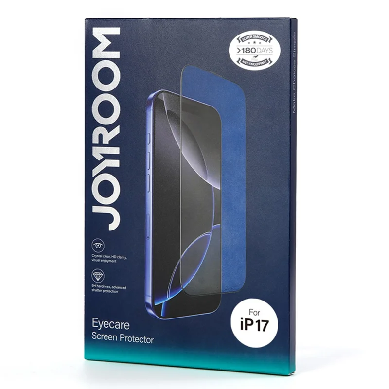 JOYROOM JR-MQS0609 For iPhone 17 Screen Protector Eye Protection 2.5D Silk Printing High Aluminium-Silicon Glass Film