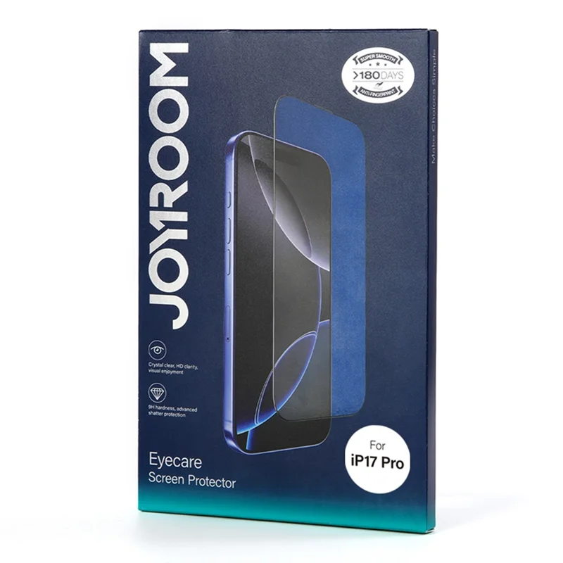 JOYROOM JR-MQS0610 For iPhone 17 Pro Screen Protector Eye Protection 2.5D Silk Printing High Aluminium-Silicon Glass Film