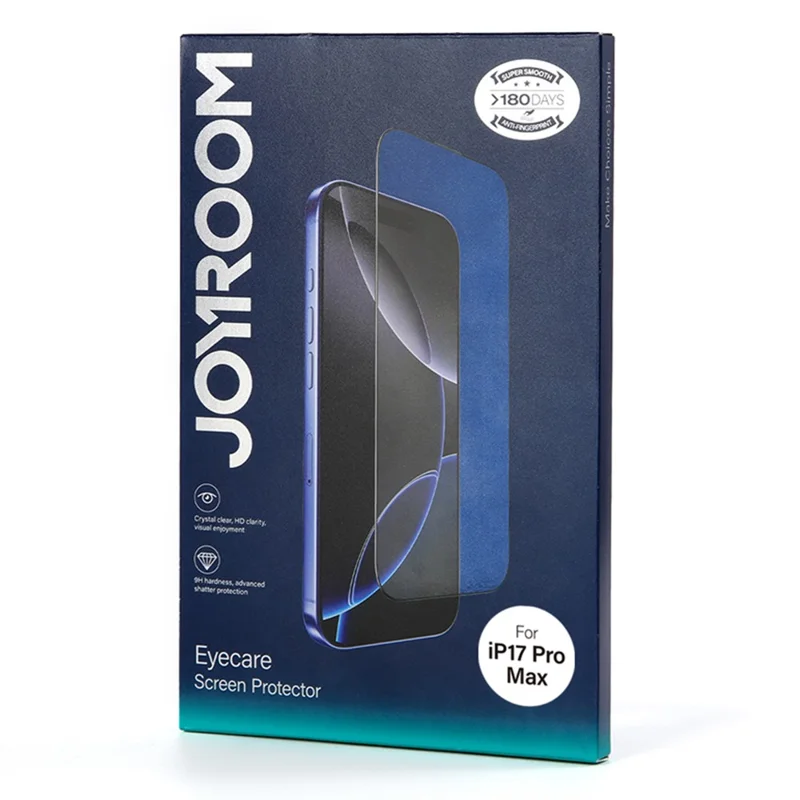 JOYROOM JR-MQS0612 For iPhone 17 Pro Max Screen Protector Eye Protection 2.5D Silk Printing High Aluminium-Silicon Glass Film