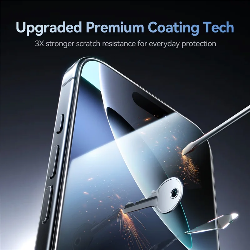 JOYROOM JR-MQS0567 For iPhone 17 Screen Protector Silk Printing 2.5D High Aluminium-Silicon Glass Clear Film