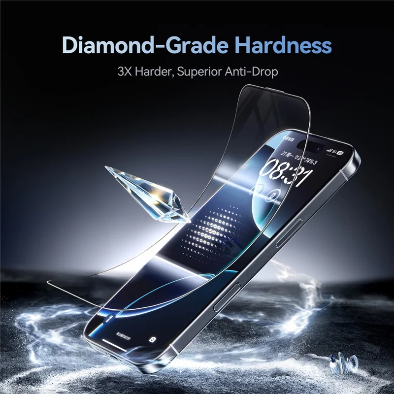 JOYROOM JR-MQS0567 For iPhone 17 Screen Protector Silk Printing 2.5D High Aluminium-Silicon Glass Clear Film