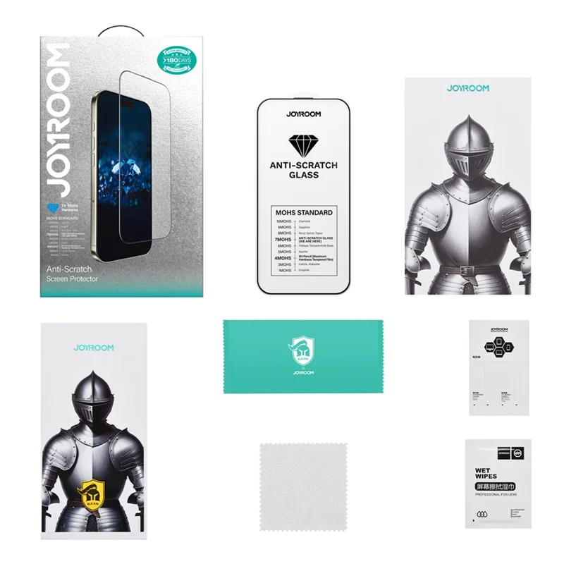JOYROOM JR-MQS0567 For iPhone 17 Screen Protector Silk Printing 2.5D High Aluminium-Silicon Glass Clear Film