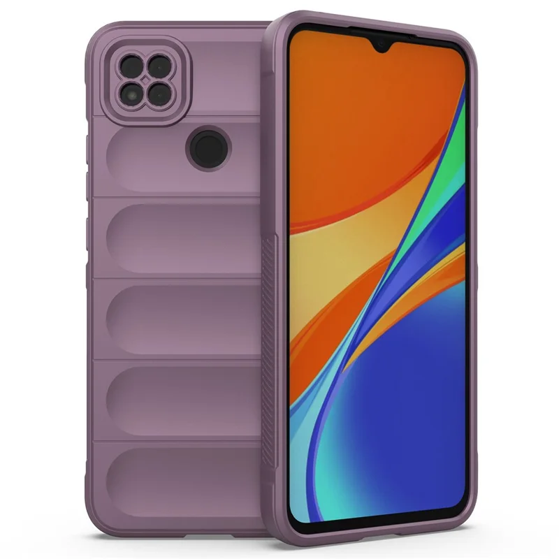 For Xiaomi Redmi 9C/9C NFC Anti-fall Soft TPU Shock Absorption Cell Phone Protection Cover - Light Purple