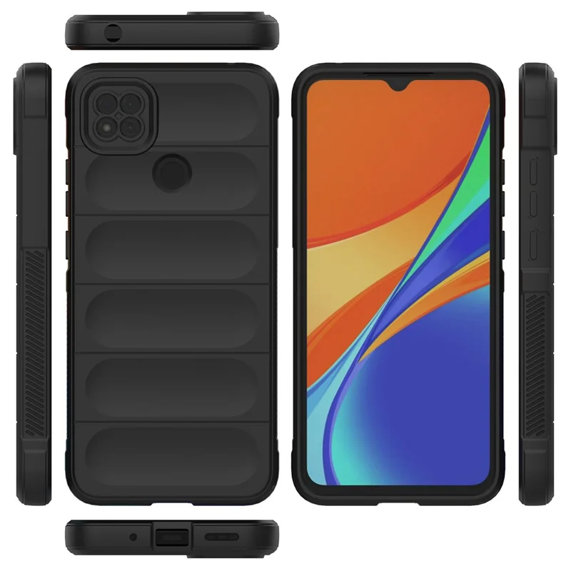 For Xiaomi Redmi 9C/9C NFC Anti-fall Soft TPU Shock Absorption Cell Phone Protection Cover - Light Purple