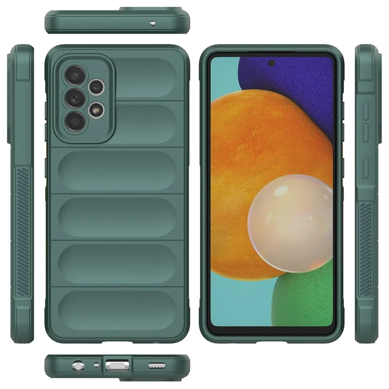 For Samsung Galaxy A52 4G/5G/A52s 5G Non-Slip Soft TPU Phone Case Drop-Proof Cell Phone Protective Cover - Green