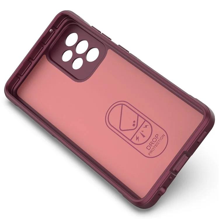 Pour Samsung Galaxy A52 4G/5G/A52s 5G Non-Slip Soft TPU Étui de Téléphone Anti-Chute - Rouge Vin