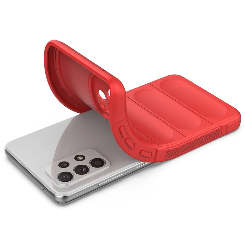 For Samsung Galaxy A52 4G/5G/A52s 5G Non-Slip Soft TPU Phone Case Drop-Proof Cell Phone Protective Cover - Red