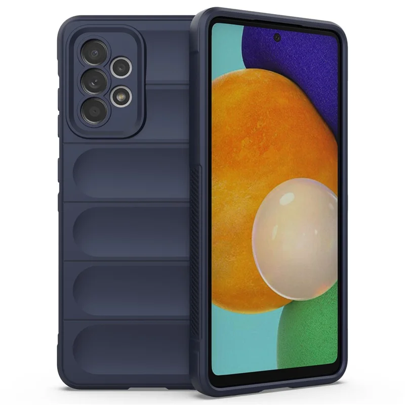 For Samsung Galaxy A52 4G/5G/A52s 5G Non-Slip Soft TPU Phone Case Drop-Proof Cell Phone Protective Cover - Dark Blue