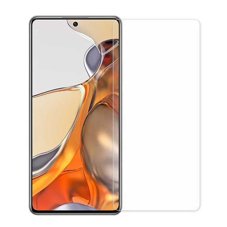 AMORUS para Xiaomi 11T 5G/11T Pro 5G Película de Vidro de Tela Resistente à Prova de Estilhaços com Borda Arcada de 2,5D e Alto Vidro de Alumínio-silício