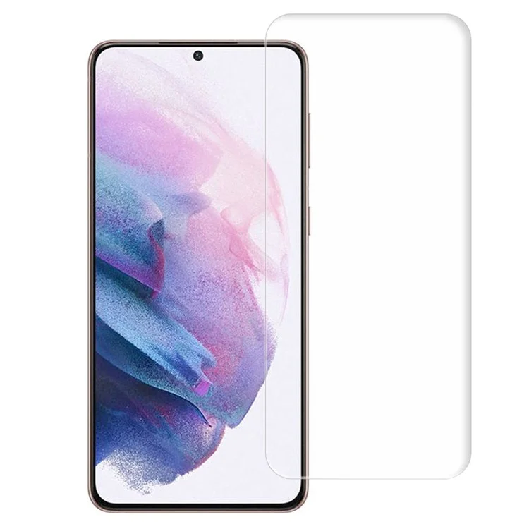AMORUS Para Samsung Galaxy S21+ 5G Protector de pantalla 2.5D Borde Alto Vidrio de aluminio-silicio Antiarañazos Antihuellas Película transparente