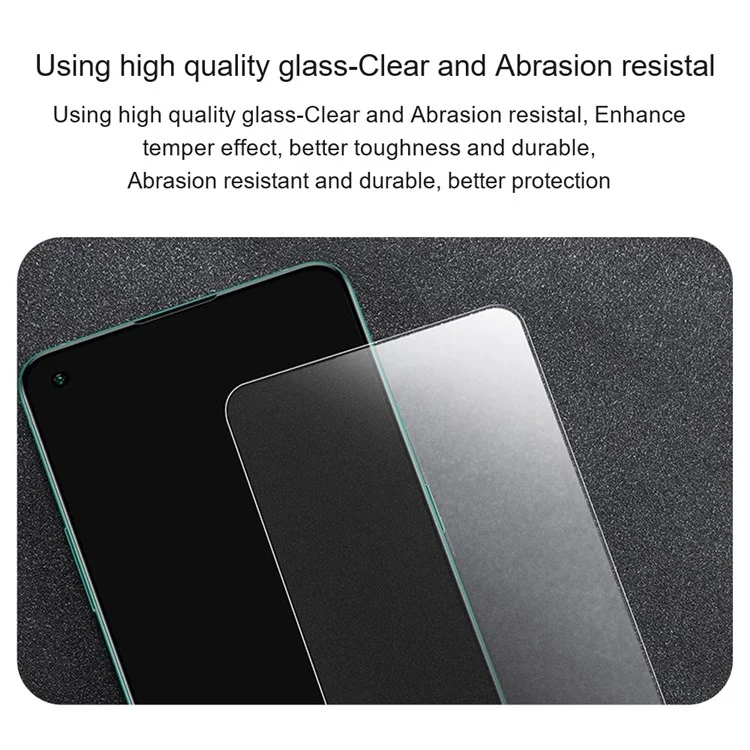 Filme De Tela Amorus Para OnePlus Nord 2 5G Alta Dureza Anti-arranhão 2,5D Alto Alumínio-silício HD Clear Protector