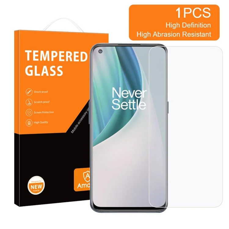 AMORUS для OnePlus Nord N10 5G Высокопрозрачный 2.5D дуговой экран Защитная пленка Высокоалюминиево-кремниевое стекло Защитная пленка