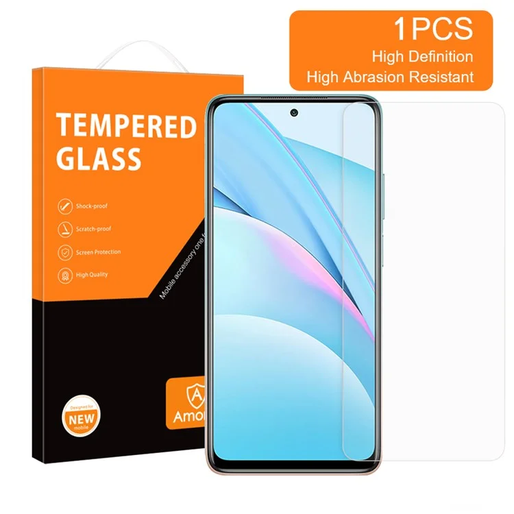 Amorus For Xiaomi Mi 10t Lite 5G/Mi 10i 5G/Redmi Примечание 9 Pro 5G Screen Protector 2,5d Edge Высокий Алюминиевый Алюминиевый Смягченный Стеклянная Пленка