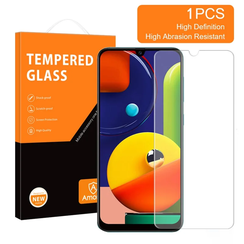 AMORUS for Xiaomi Redmi 9A Screen Protector 2.5D Edge High Aluminum-silicon Glass Explosion-proof Anti-fingerprint Clear Film