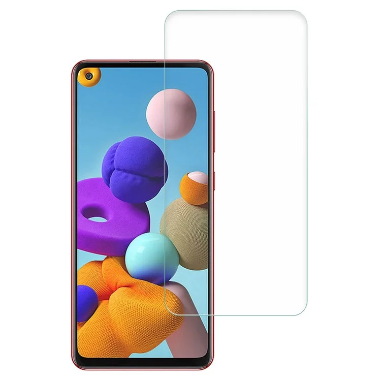 AMORUS 2.5D Arc Edge Mobile Phone Screen Protector for Samsung Galaxy A21s, Ultra Clear 9H Hardness High Aluminum-silicon Glass Film
