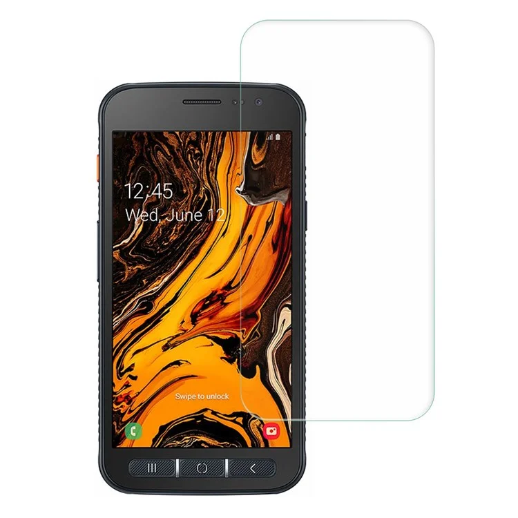 Amorus Para Samsung Galaxy Xcover 4s/xcover 4 Protector de Pantalla de Vidrio de Aluminio de Aluminio Protector 2.5D Arco de Arco 9H Película HD Clear HD