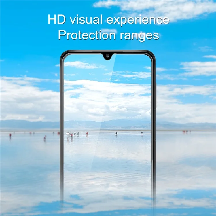AMORUS para Samsung Galaxy A50/A50s/A30s Filme de Vidro de Alumínio-silício de Alta Resistência 9H 2,5D Anti Arranhões HD Claro Protetor de Tela