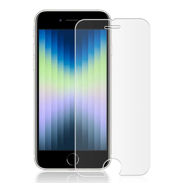AMORUS Für iPhone SE (2022)/(2020)/7 4.7 Zoll/8 4.7 Zoll 2.5D Hochaluminium-Silicium-Glas HD-Klarheit Bildschirmschutz