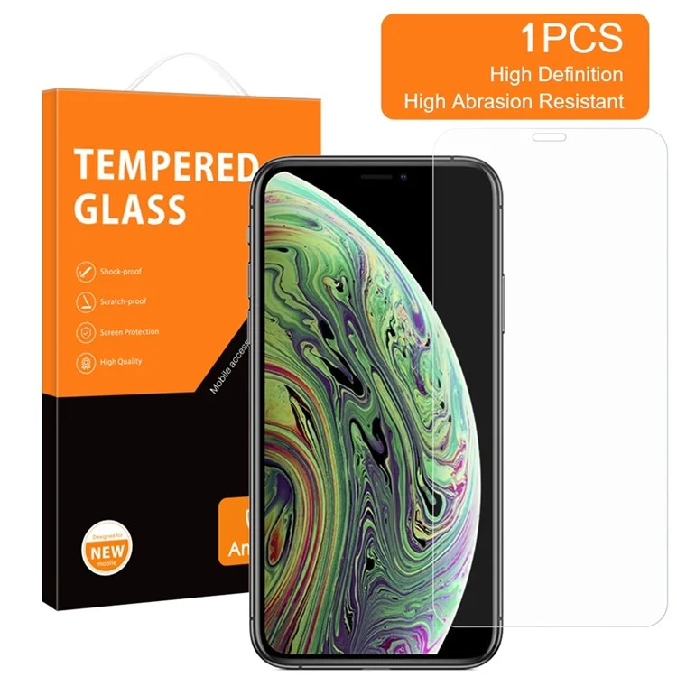 AMORUS For iPhone 11 Pro Max 6.5 inch/XS Max 6.5 inch 2.5D Arc Edge High Aluminum-silicon Glass Anti-scratch Clear Screen Protector