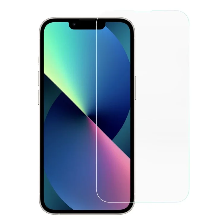 Protecteur d'écran de téléphone AMORUS pour iPhone 13 mini 5,4 pouces, verre en aluminium-silicium anti-explosion avec bord incurvé 2,5D
