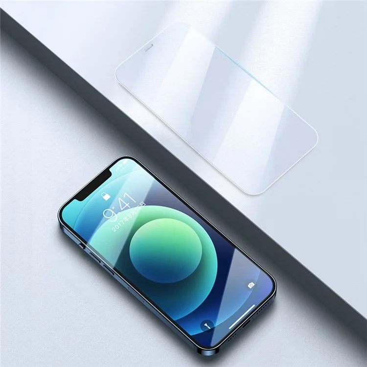 Protecteur d'écran de téléphone AMORUS pour iPhone 13 mini 5,4 pouces, verre en aluminium-silicium anti-explosion avec bord incurvé 2,5D